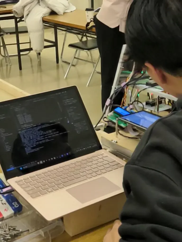 PCの画面に表示された制御コード